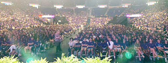 Students at Welcome Week Convocation in the PMAC