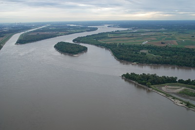 Confluence of Mississippi river