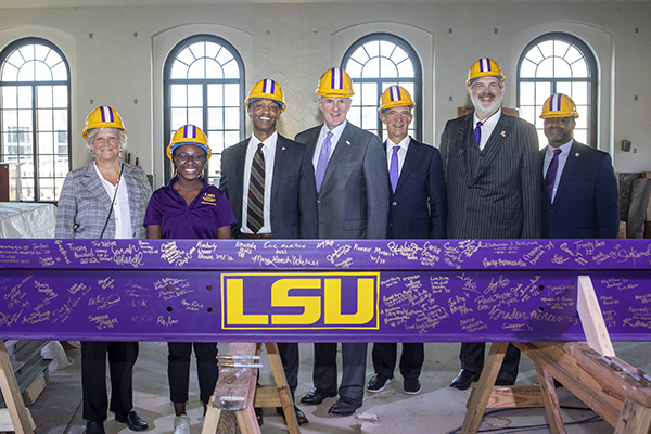 A beam-signing ceremony was held on Oct. 28 to celebrate the renovation of the Huey P. Long Field House. Individuals were able to leave their mark on history by signing the final beam to be placed in the building. 