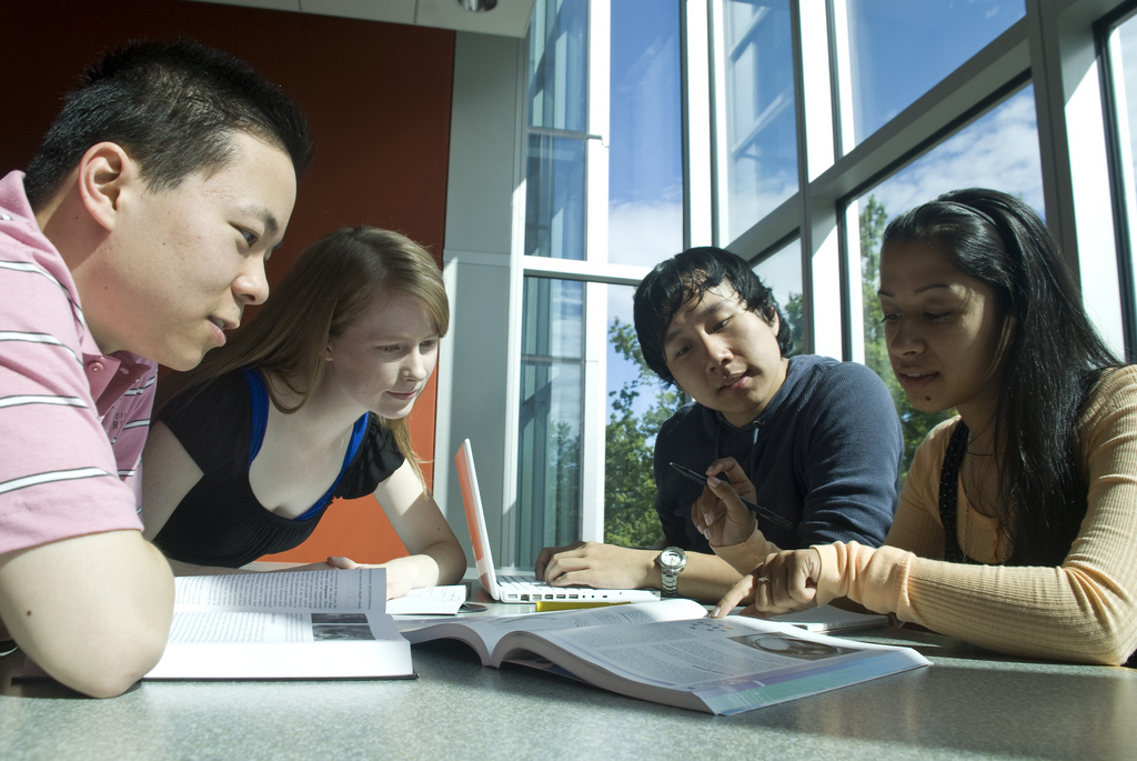Social Work students in a study session