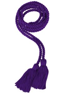 Purple honor cords.