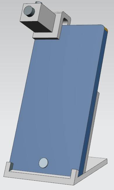Drawing of cell hpone with covid sensor attached
