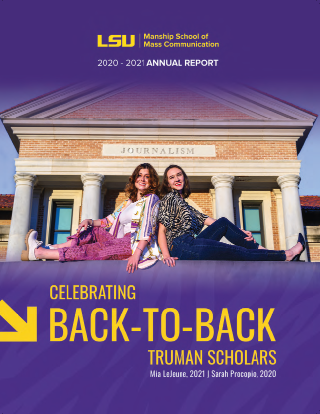 2020-2021 Manship School Annual Report Cover
