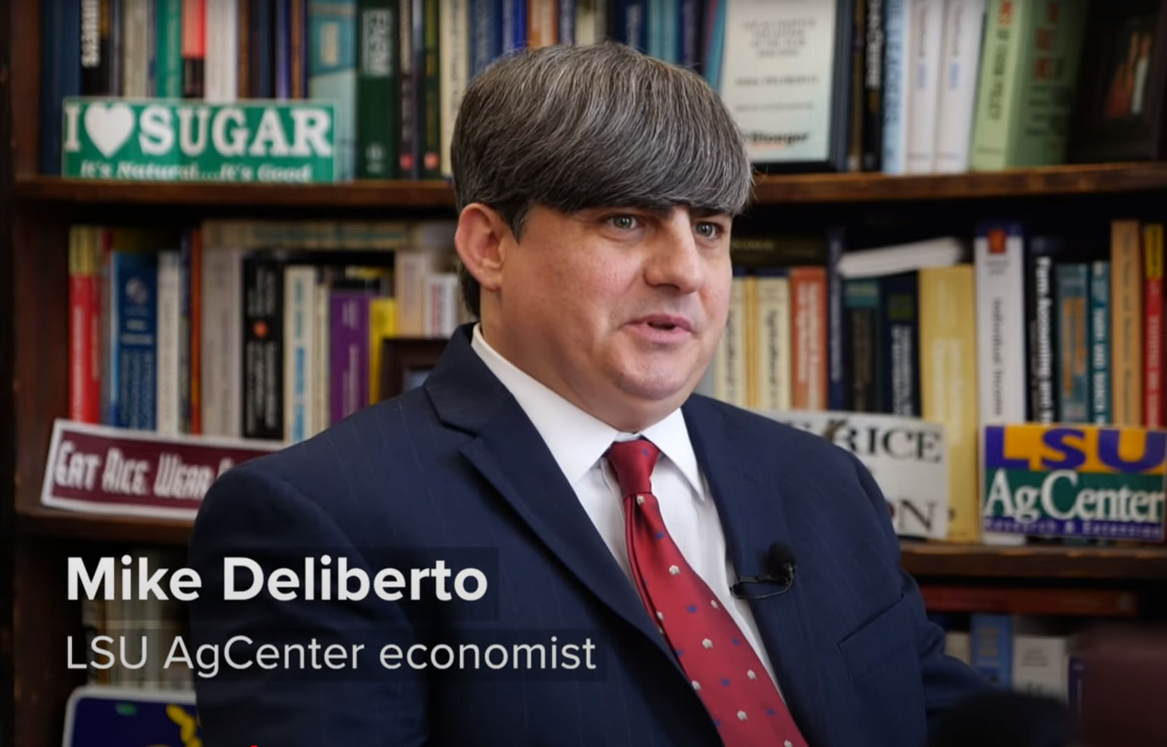 Economist Mike Deliberto in his office