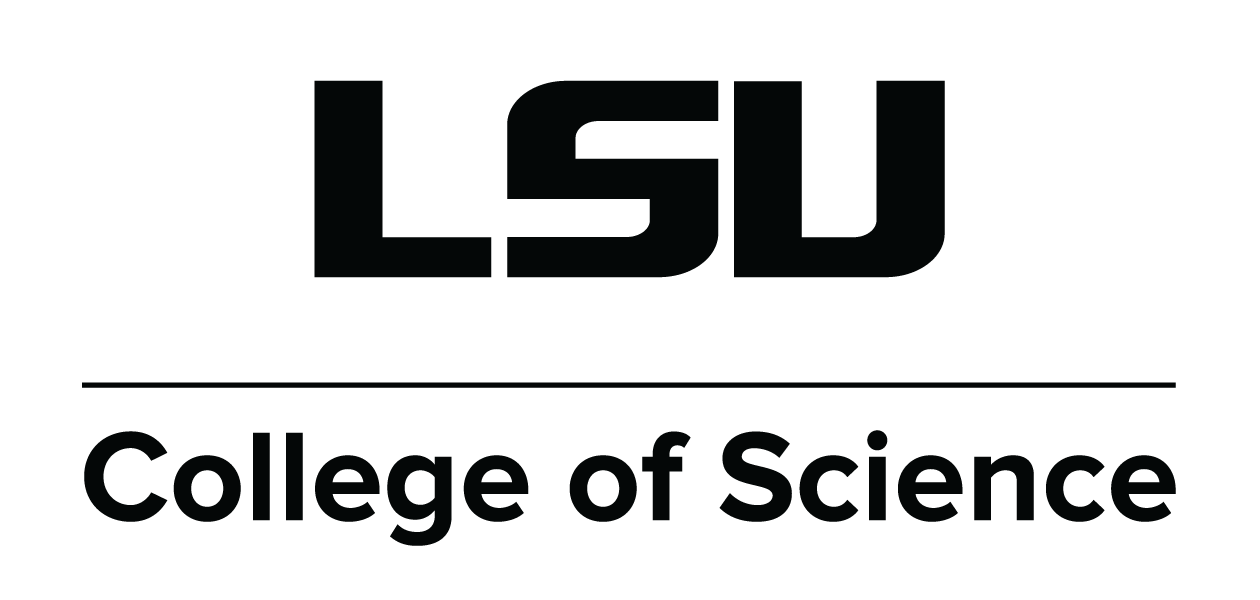 LSU College of Science logo vertical black