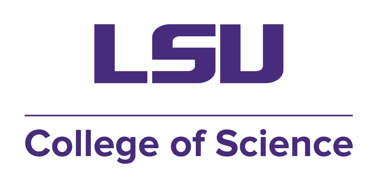 LSU College of Science logo purple vertical