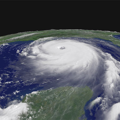 image of Hurricane Katrina from space