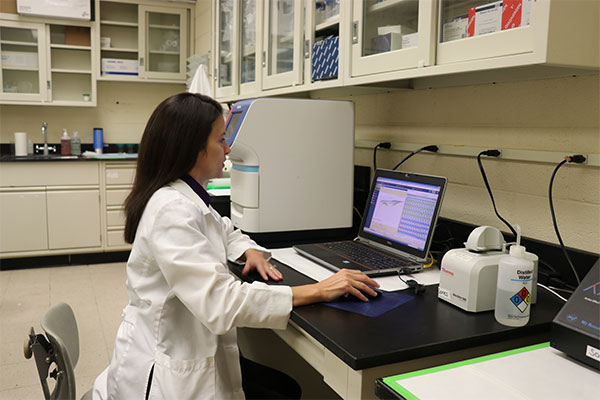 Dr. Jenny Sones in her lab