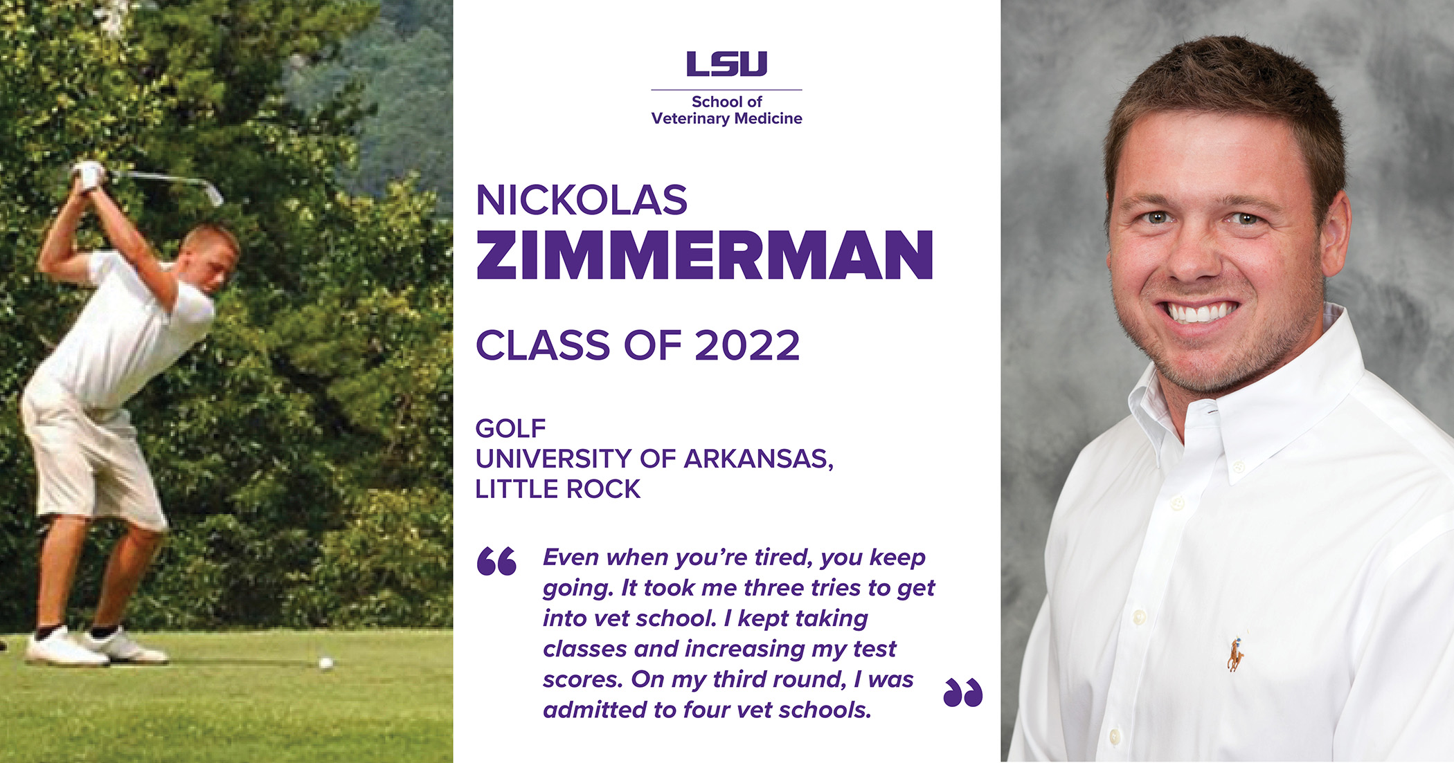 Nick Zimmerman golfing