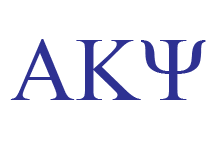 Alpha Kappa Psi logo in blue