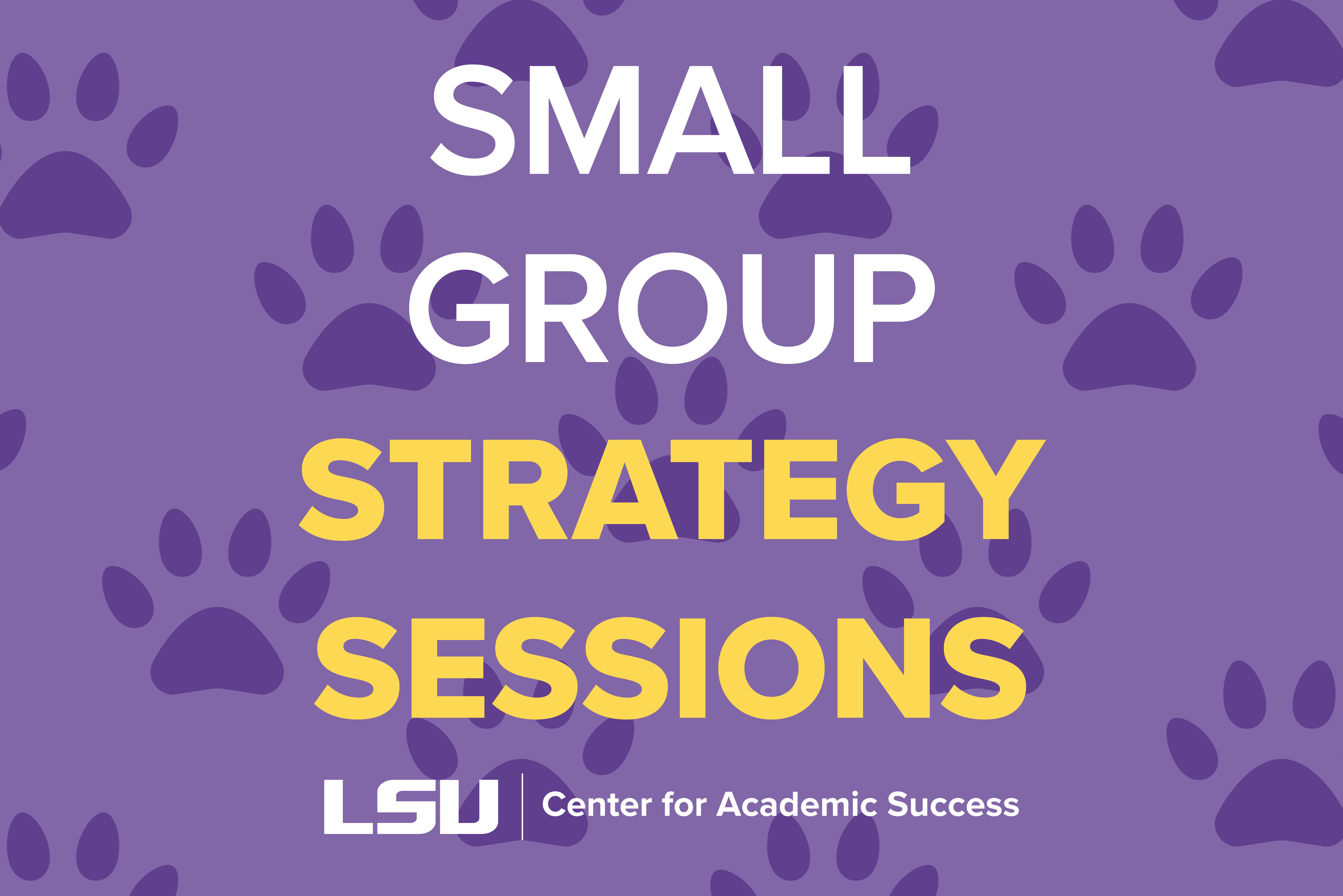 Small Group Strategy Sessions 