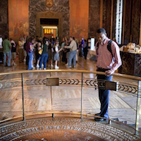 Student takes tour of capitol.