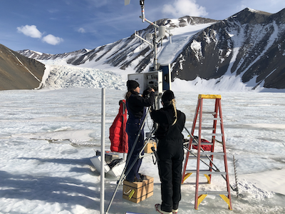 Geology students in Antarctica